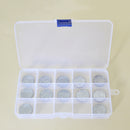 5pcs 15 Girds Clear Plastic Compartment Adjustable Organizer Storage Jewel RQK