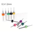 10 x Carbide Micro Drills Bits Set 0.3mm-1.2mm Pcb Watchmaker DIY New
