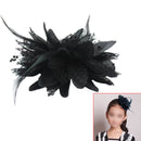 Feather Flower Bead Wrist Corsage Brooch Pin Hair Clip Bridal Fascinat NZC