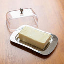 Butter Dish -Container With A Stainless Steel Tray Durable Plastic TAT