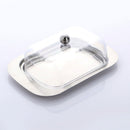 Butter Dish -Container With A Stainless Steel Tray Durable Plastic TAT