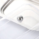 Butter Dish -Container With A Stainless Steel Tray Durable Plastic TAT