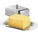 Stainless Steel Butter Cheese Dish Serving Tray Storage Container with New IXZ