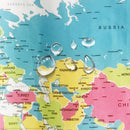 Shower Curtain World Map Design Bathroom Waterproof Fabric 12 Hooks qer YWD BBS