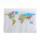 Shower Curtain World Map Design Bathroom Fabric 12 Hooks Waterproof