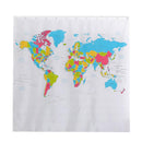 Shower Curtain World Map Design Bathroom Waterproof Fabric 12 Hooks qer YWD BBS