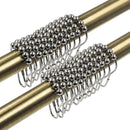 24pcs Shower Curtain Rings Curtain Rod Roller Ball Hooks Metal Bathroom cvb