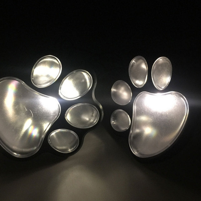 4 Solar Dog Animal Paw Print Lights Garden Statue Lantern LED Path Light Lamp