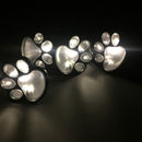 4 Solar Dog Animal Paw Print Lights Garden Statue Lantern LED Path Light DMM