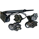4 Solar Dog Animal Paw Print Lights Garden Statue Lantern LED Path Light Lamp