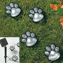 4 Solar Dog Animal Paw Print Lights Garden Statue Lantern LED Path Light DMM