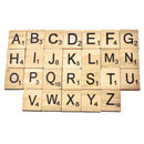 100pcs Mixed 26 English Letters Wooden Square Buttons Craft Sewing Scrapbook