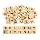 100pcs Mixed 26 English Letters Wooden Square Buttons Craft Sewing Scrapbo IDL
