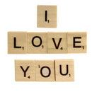 100pcs Mixed 26 English Letters Wooden Square Buttons Craft Sewing Scrapbo IDL