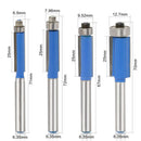 4Pcs 1/4" Shank Straight Flush Trim Router Bit Set Woodworking Cutting Tool  zxc