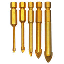 5pcs 3/4/6/8/10mm Hex Ti Porcelain Spear Head Ceramic Tile Glass Drill Bi HEH