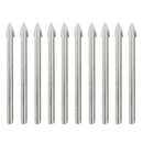 10pcs 6mm Carbide Spear Head Tip Drill Bit Set For Glass Plastic Tile Cera CRP