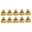 10PCS Brass Low Pressure Water Fog Mist Nozzle Misting Spray Sprinkler Hea IPZ