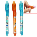 3x 2in1 invisible Ink Pen + UV Light Writing Secret Hidden Message QWP new