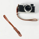 1X Fashion Brown Leather Camera Wrist Strap Lanyard For Canon Nikon Sony Camera