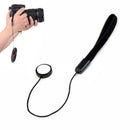 Black Camera Lens Cover Cap Keeper Holder Strap Lanyard Rope Anti-lost String x1