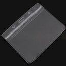 10 Pcs Office School Work Name ID Card Clear Plastic Horizonal Holder Waterproof