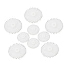New Durable 58 Pcs White Plastic Gears Module Robot Parts Accessories For DIY