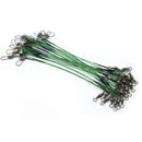 New Three Sizes 72pcs Fishing Trace Lures Leader Steel Wire Spinner Line Green v