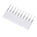 10pcs 0.6-1.5mm Carbide End Mill Set Engraving CNC PCB Bits for Rotary Burrs