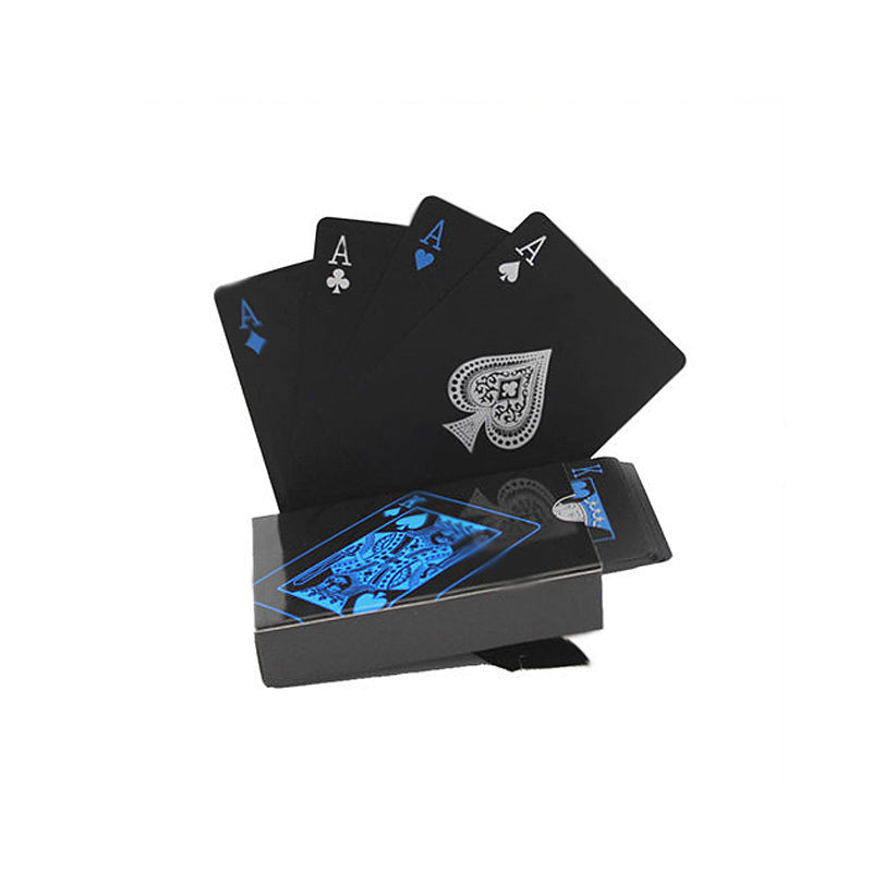Creative Black Waterproof Plastic Poker Magic Playing Cards Table Party Game
