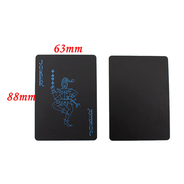 Creative Black Waterproof Plastic Poker Magic Playing Cards Table Party Game