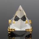 Mini Feng Shui Egypt Egyptian Crystal Clear Pyramid REIKI Healing Prizm Am DYD