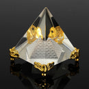 Mini Feng Shui Egypt Egyptian Crystal Clear Pyramid REIKI Healing Prizm Am DYD
