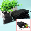 60pcs Black Organza Drawstring Wedding Bridal Gift Party Jewlery Pouch B EPA
