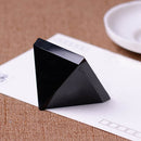 Natural Reiki Energy Charged Black Obsidian Pyramid Crystal Protective Healing