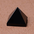 Natural Reiki Energy Charged Black Obsidian Pyramid Crystal Protective Healing