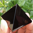 Natural Reiki Energy Charged Black Obsidian Pyramid Crystal Protective Hea ODV