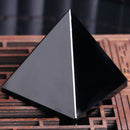 Natural Reiki Energy Charged Black Obsidian Pyramid Crystal Protective Hea ODV