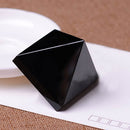 Natural Reiki Energy Charged Black Obsidian Pyramid Crystal Protective Healing