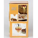 5.75in/14.5cm  Glass 1 Cup Bee Hive Honey Syrup Dispenser Jar With Stand fgd