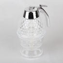 5.75in/14.5cm  Glass 1 Cup Bee Hive Honey Syrup Dispenser Jar With Stand fgd