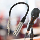 3-Pin XLR Female to 1/4 6.35mm Mono Jack Male Plug TRS Audio Cable Mic HPM