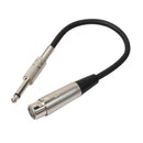 3-Pin XLR Female to 1/4 6.35mm Mono Jack Male Plug TRS Audio Cable Mic HPM