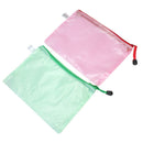 12 Pcs Plastic A5 Paper File Folder Book Pencil Pen Document Case Zipper Bag vc