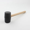 Hot Rubber Mallet / Hammer With Ergonomic Wooden Shaft Handle Black for Camping