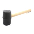 Hot Rubber Mallet / Hammer With Ergonomic Wooden Shaft Handle Black for Camping