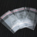 200 Pcs 5*10cm Self Adhesive Seal Jewelry Bags OPP Clear For Packaging