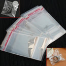 200 Pcs 5*10cm Self Adhesive Seal Jewelry Bags OPP Clear For Packaging