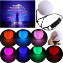 LED Multi-Coloured Glow POI Thrown Ball Light up Bulb For Belly Dancing Hand
