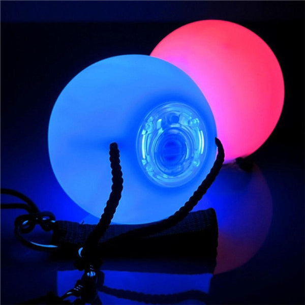 LED Multi-Coloured Glow POI Thrown Ball Light up Bulb For Belly Dancing Hand